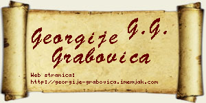 Georgije Grabovica vizit kartica